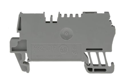 Allen Bradley 1492-L31P 1492 Series DIN Rail Terminal Block Grey, 0.5mm², 2.5 mm², Spring Clamp, IECEx/ATEX