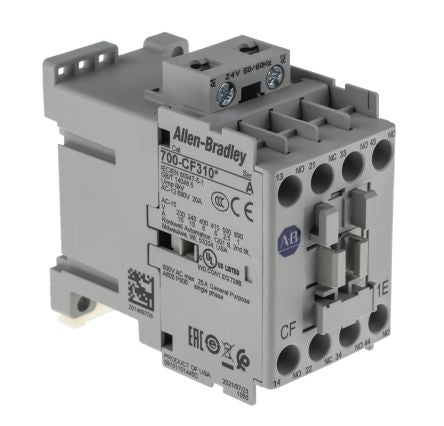 Allen Bradley 700-CF Contactor, 24V ac Coil, 4-Pole, 10 A 24V ac, 3 NO/1 NC, 400V ac