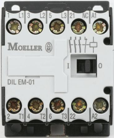 Eaton DILEM Contactor, 380V ac Coil, 3-Pole, 9 A, 4 kW 380V ac, 3 NO, 380V ac