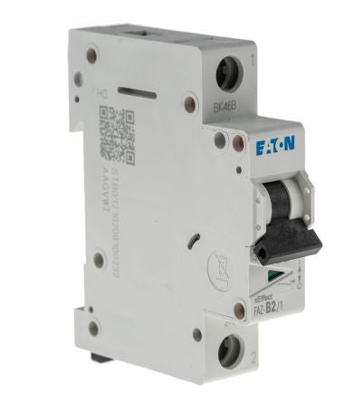 Eaton xEffect xEffect Miniature Circuit Breaker, 1-Pole, 2A, Type B, 240V ac AC, 48 V dc DC, 10 kA Breaking Capacity