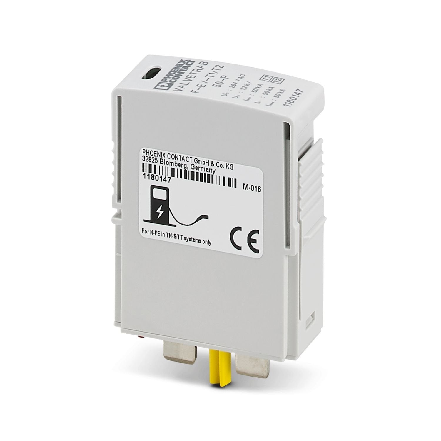 CHARX protect advanced: Replacement plug for surge protective devices from the VALVETRAB EV-T1/T2 product range for the N-PE path.