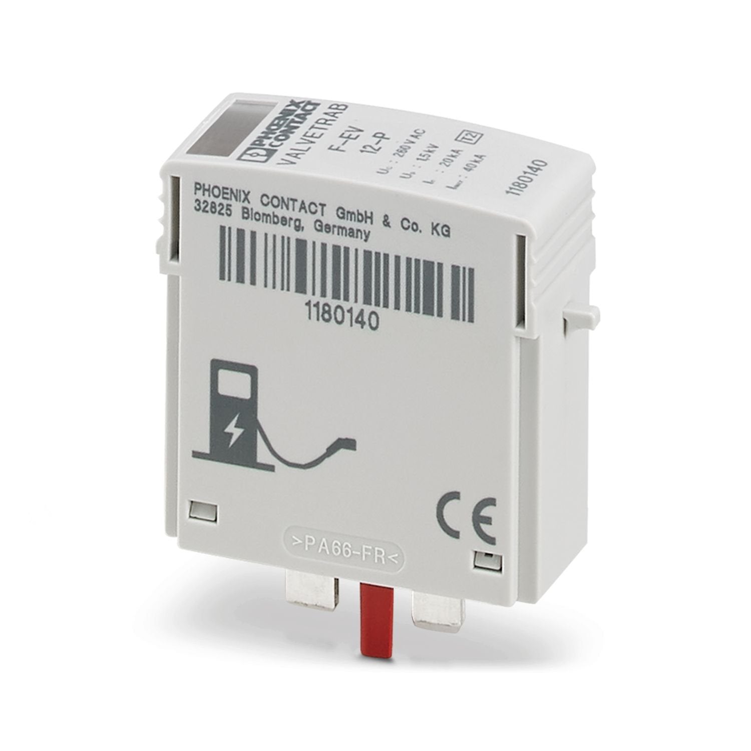 CHARX protect basic: Replacement plug for surge protective devices from the VALVETRAB EV-T2 product range for the N-PE path.