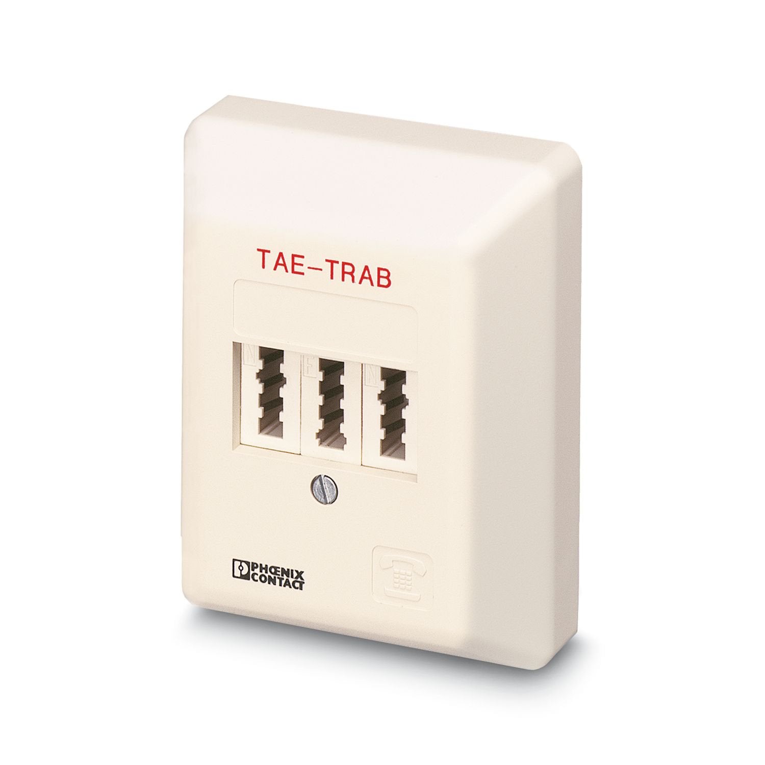TAE outlet box (NFN) for surface mounting with surge protection for analog and digital telecommunications interfaces (VDSL up to 50 Mbps, on short paths (< 300 m) up to 100 Mbps)