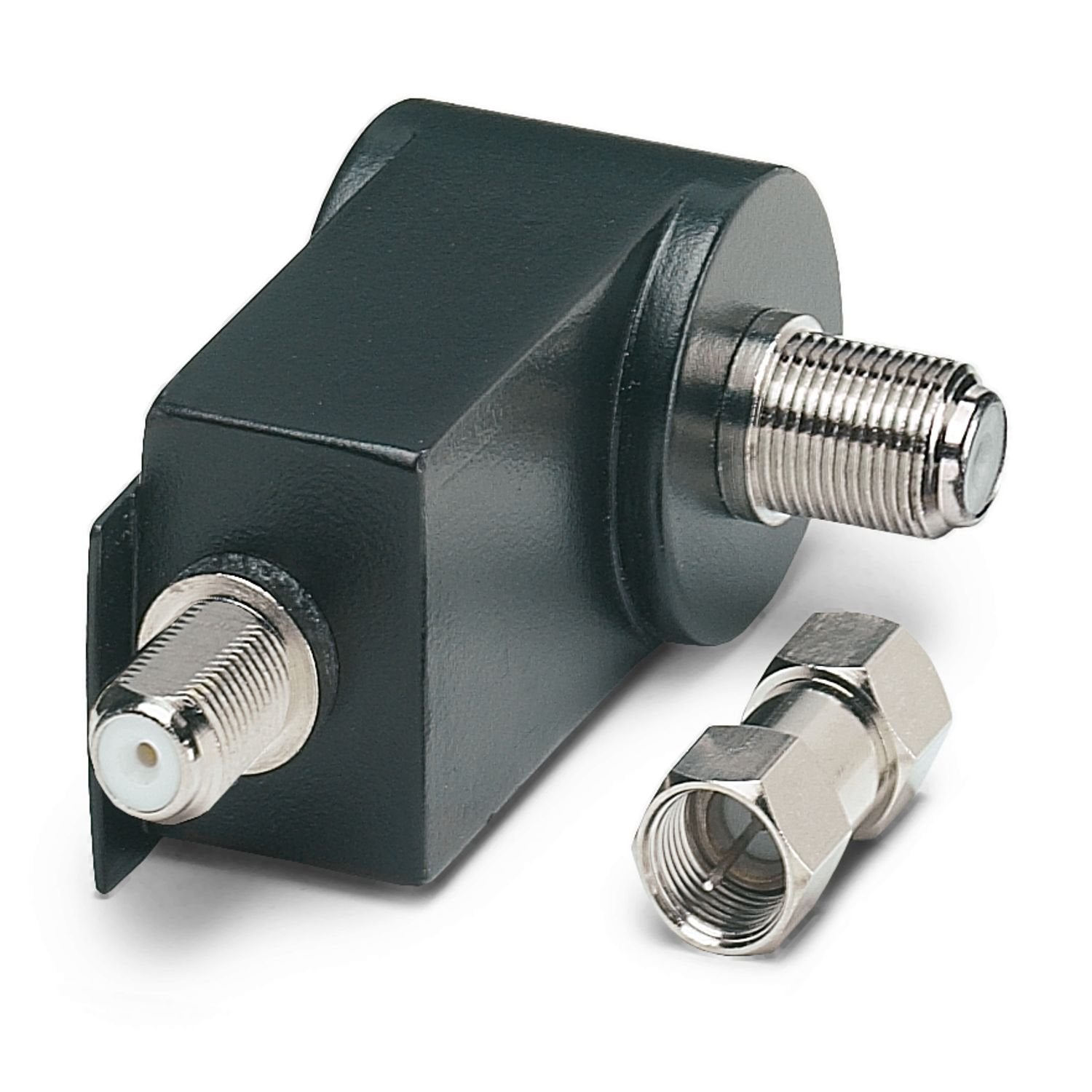 Attachment plug with surge protection for antenna inputs with F connector