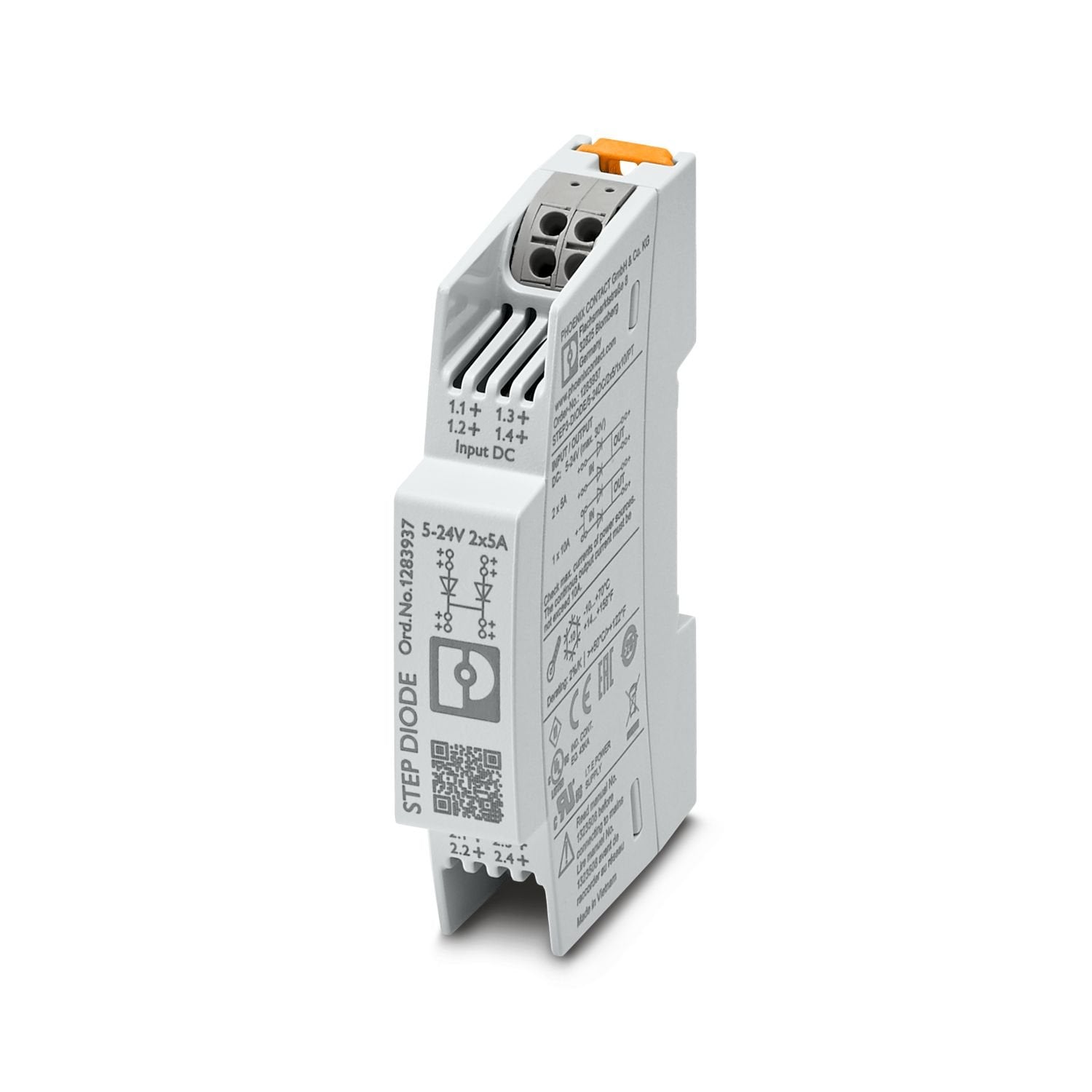 Redundancy module STEP DIODE, DIN rail mounting, 5 V DC ... 24 V DC, 1x 10 A, 2x 5 A
