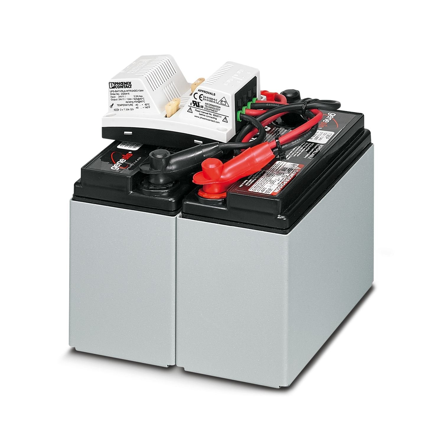 Battery module (device with battery), lead AGM, VRLA technology 24 V DC, 13 Ah, tool-free battery change, automatic detection, and communication with QUINT UPS-IQ