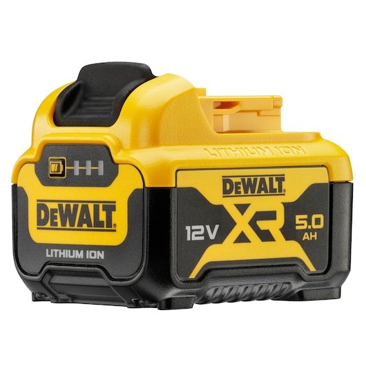 12V XR 5Ah Battery DCB126, 3/4 view