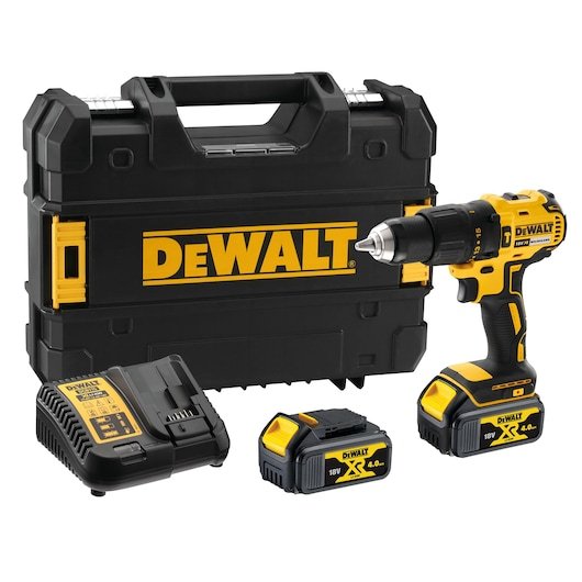 18V XR Brushless Hammer Drill Driver - 2 X 4Ah Batteries