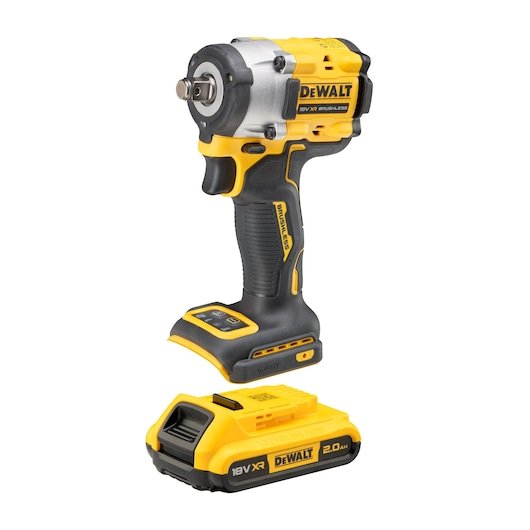 18V XR Brushless 1/2" Hog Ring Compact Impact Wrench - 2 X 2AH in TSTAK