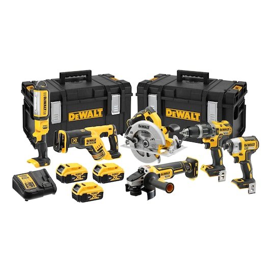 18V XR Brushless 6 Piece Kit (3 X 5 Ah)