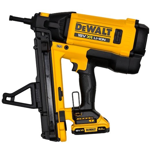 18V XR Trak-It C6 Gas Concrete Nailer with an 18V 2Ah battery