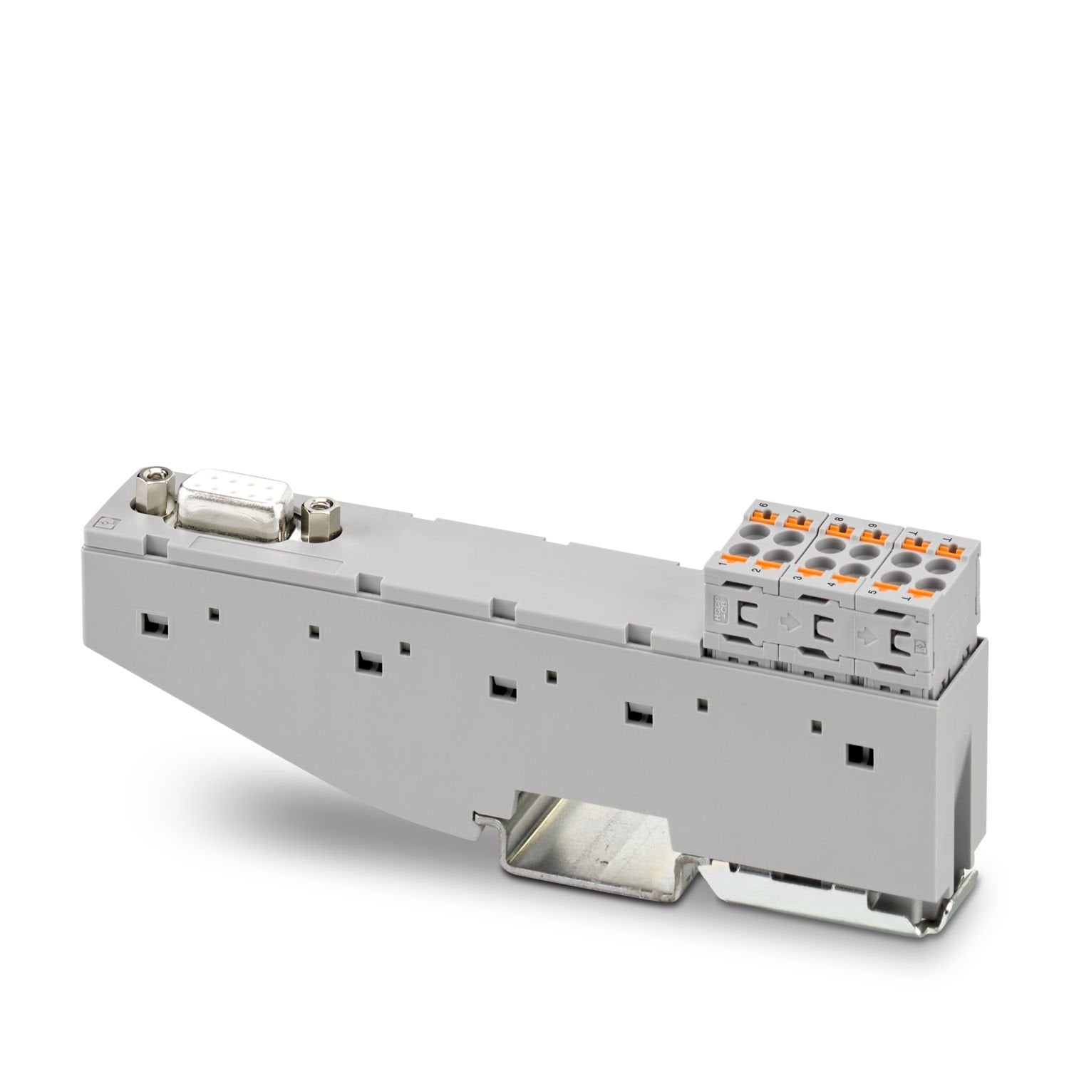 VARIOFACE Front Connect, 1:1 D-SUB termination board with Push-in front connections and D-SUB female strip, number of positions: 9, overall width: 19 mm