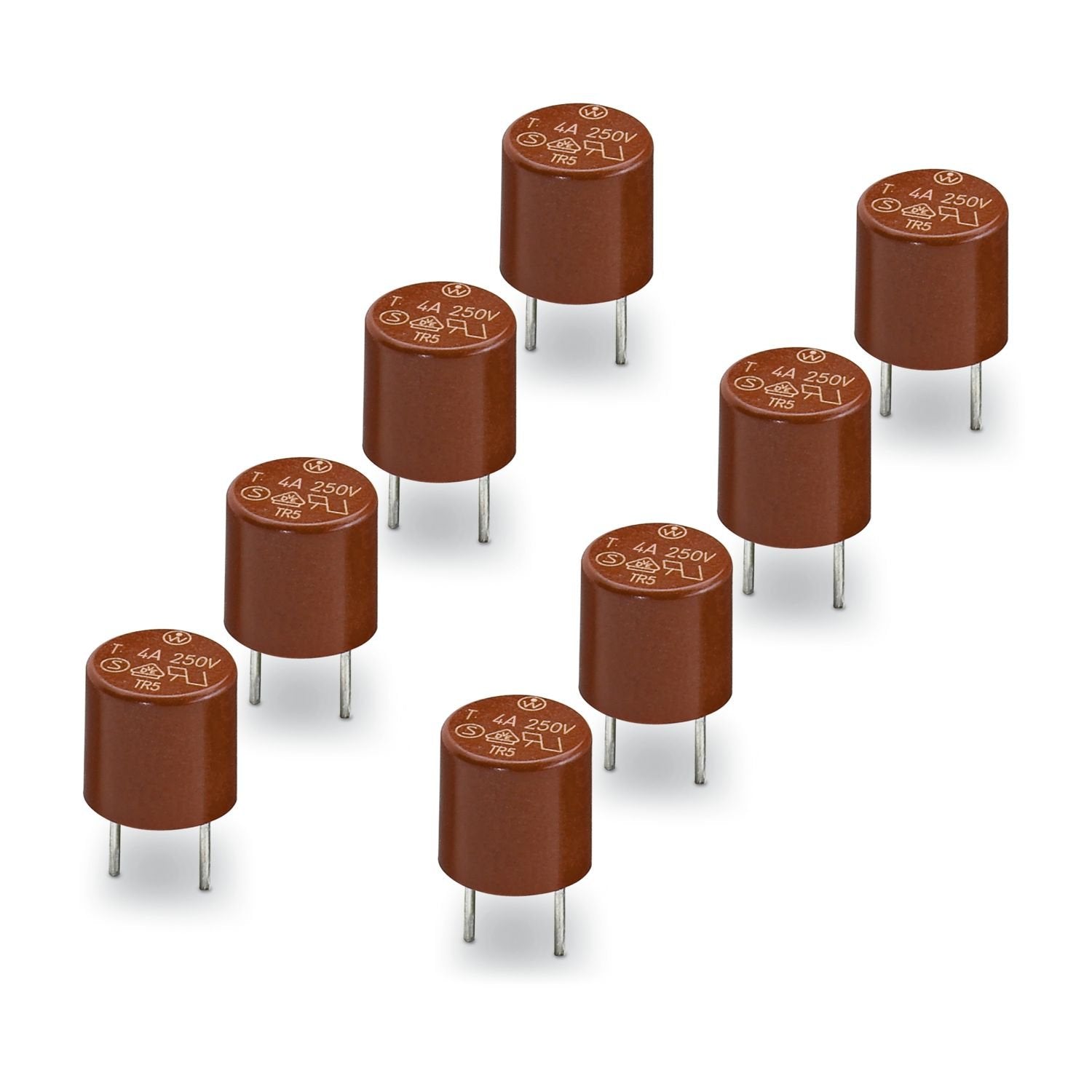 Fuse set, number: 8 Pcs., fuse type: Fuse (TR5), nominal current: 4 A, tripping characteristic: slow-blow (T)