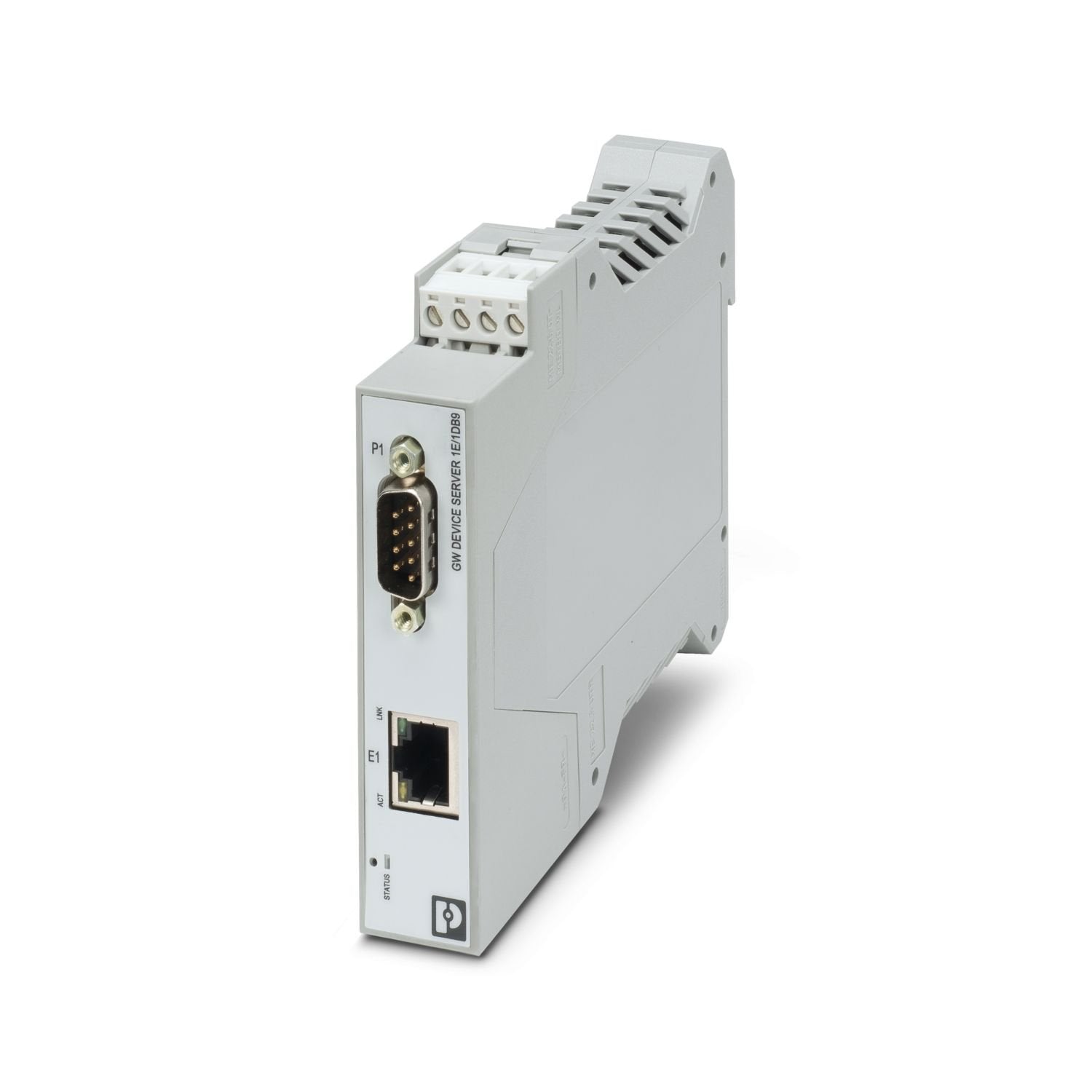 The GW MODBUS TCP/RTU... gateway converts serial based Modbus RTU (or ASCII) to Modbus TCP. Supports serial client or server devices. Includes one RJ45 port and one D-SUB 9 port.