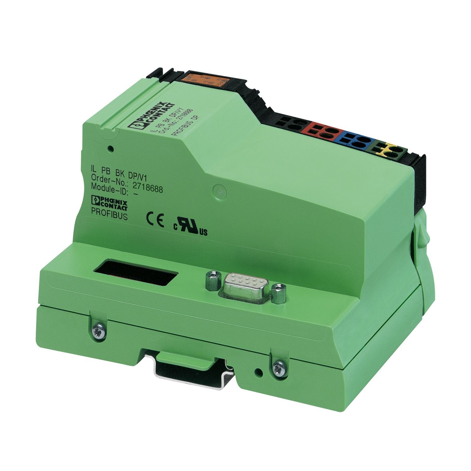 Inline, Bus coupler, PROFIBUS DP, D-SUB-9 female connector, transmission speed in the local bus: 500 kbps, degree of protection: IP20, including Inline connector and labeling field