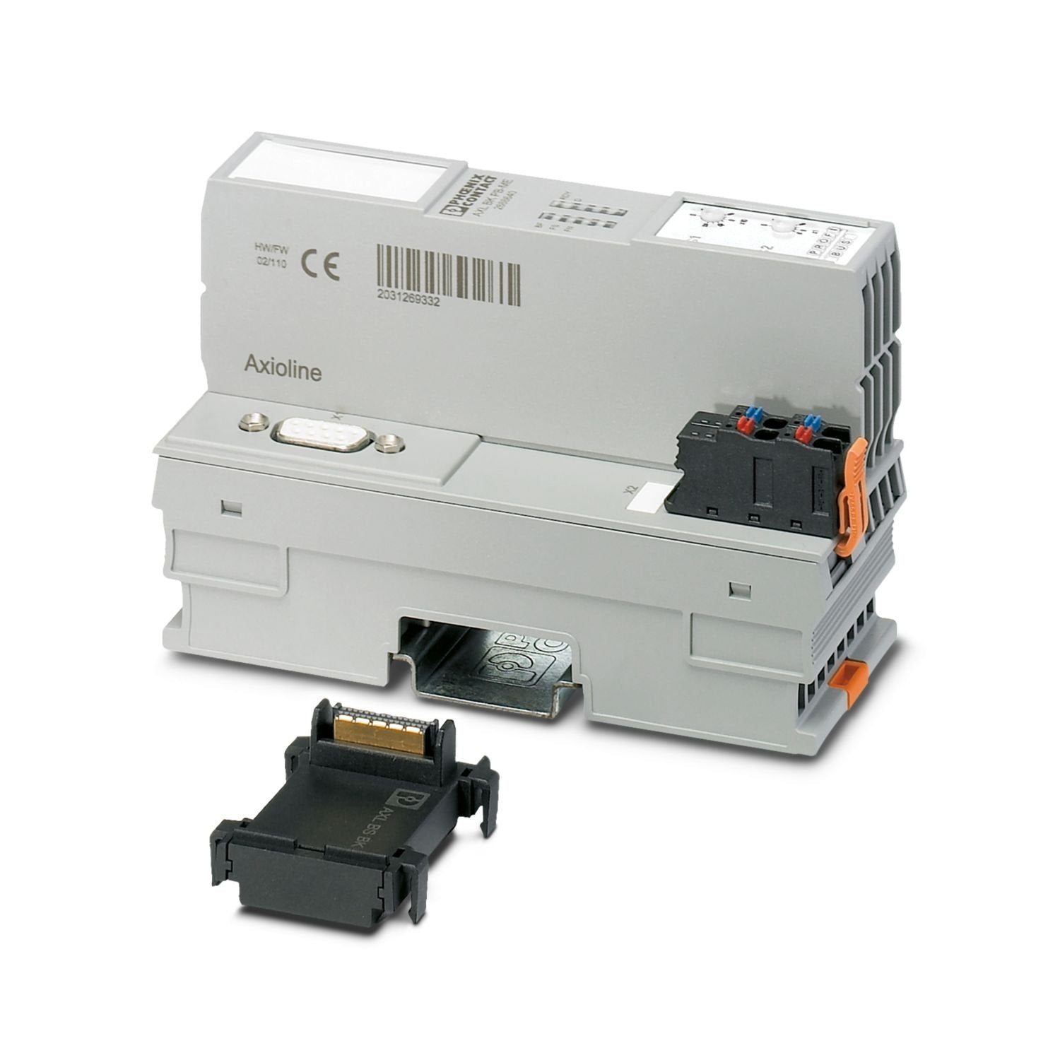 Axioline F, Bus coupler, PROFIBUS DP, D-SUB-9 female connector, transmission speed in the local bus: 100 Mbps, degree of protection: IP20, including bus base module and Axioline F connector