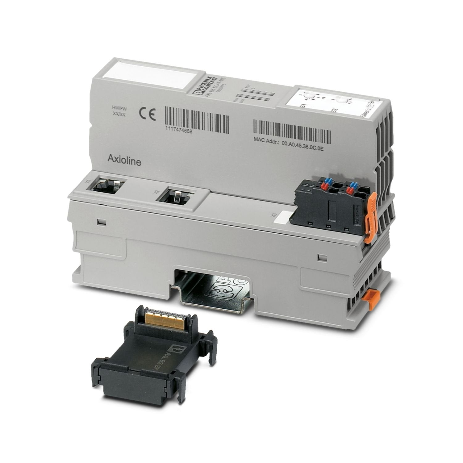 Axioline F, Bus coupler, EtherCAT®, RJ45 jack, transmission speed in the local bus: 100 Mbps, degree of protection: IP20, including bus base module and Axioline F connector