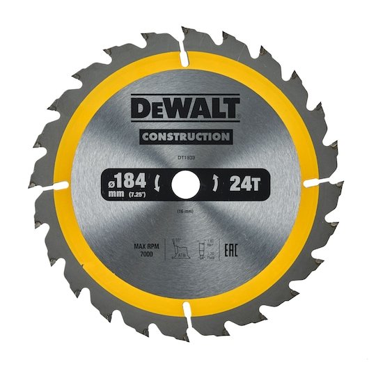 CONSTRUCTION 184mm x 16mm 24T Circular Saw Blade
