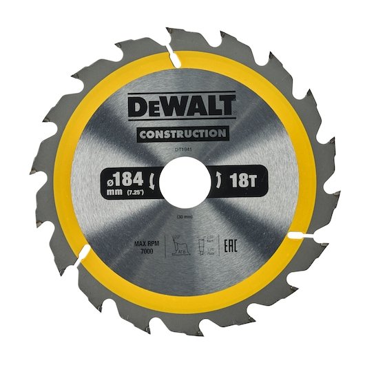 Circ Saw Blade Portable Fast Cut 184x30mm 18T (AC)
