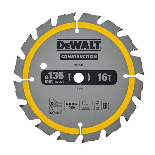 CONSTRUCTION 136mm x 10mm 16T Circular Saw Blade
