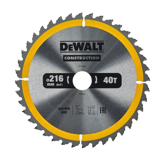 CONSTRUCTION 216mm x 30mm 40T Circular Saw Blade