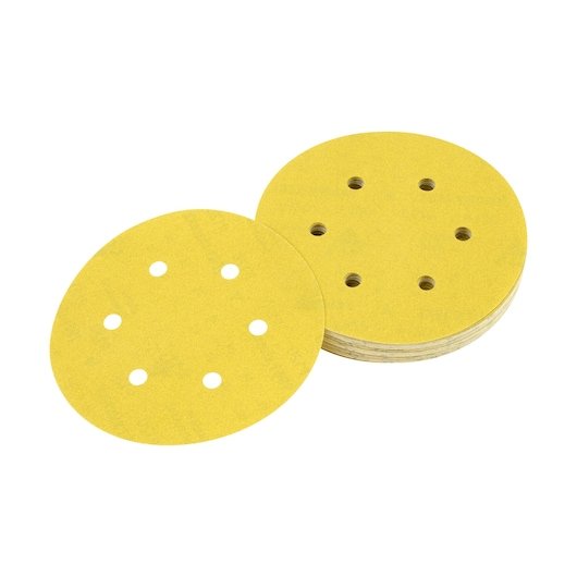 ROS 150mm 180G Multi Purpose Sandpaper 6 Hole Disc 25 Pack