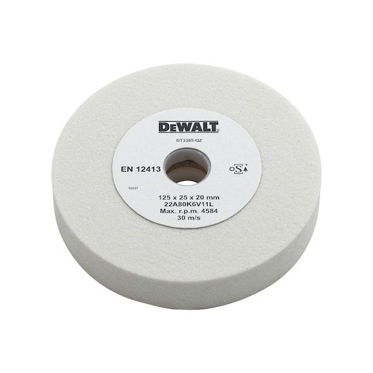 125mm x 25mm x 20mm White Aluminum Oxide Grinding & Honing Wheel (Metal)