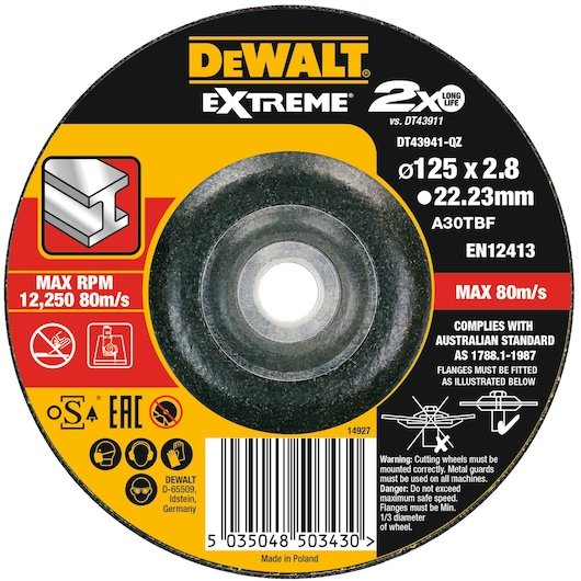 EXTREME® BONDED DISC CUTTING 125MM X 3.0MM X 22.23MM
