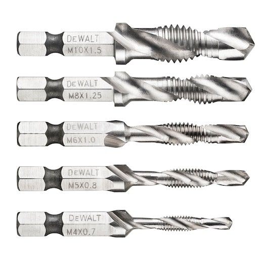 Impact Ready Drill Taps M4 M5 M6 M8 M10 (5 PK)