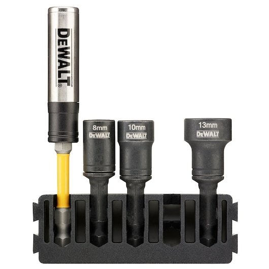 4PC CLEANABLE NUT DRIVER & TORSION BIT HOLDER