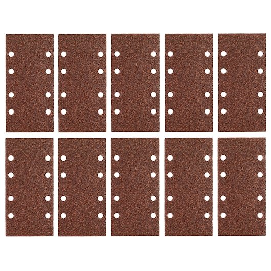 1/3 Sheet 93mm x 190mm 40G Multi Purpose Sanding Sheet 8 Hole (10 Pack)
