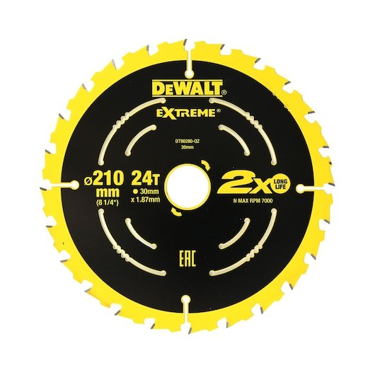EXTREME 2X LIFE CIRCULAR SAW BLADE (210 mm X 24T) (16/25/30 mm)