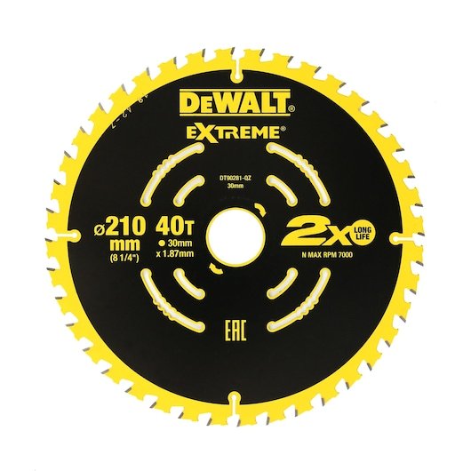 EXTREME 2X LIFE CIRCULAR SAW BLADE (210 mm X 40T) (16/25/30 mm)