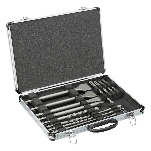 SDS PLUS Drill Bit and Chisel Set in Aluminum Case (15 pc.)