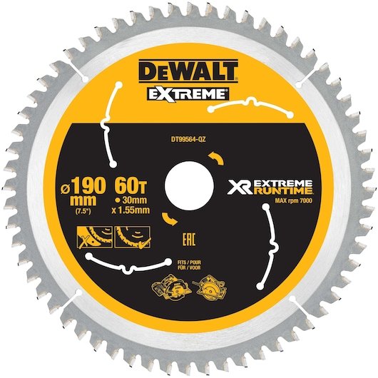EXTREME RUNTIME 190mm x 30mm 60T Circular Saw Blade