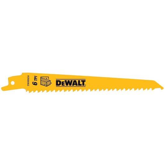 6 inch 6 threads per inch wood cutting reciprocating saw blades.