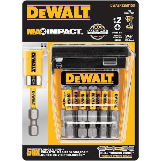 MAX IMPACT™ 63.5MM PZ2 POWER BIT 15 PACK