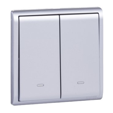 16AX 250V 2 Gang 1 Way Switch with Fluorescent Locator, Lavendar Silver (16AX 250V 2 Gang 1 Way Switch with Fluorescent Locator Lavendar Silver) is a Schneider Electric product. Designed for reliable performance and long service life. Available across Iraq — contact us for pricing and delivery options.