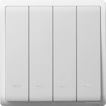 2 way switch, Pieno, 10AX, 250V, 4 gang, with fluorescent locator, White (2 way switch Pieno) is a Schneider Electric product. Designed for reliable performance and long service life. Available across Iraq — contact us for pricing and delivery options.