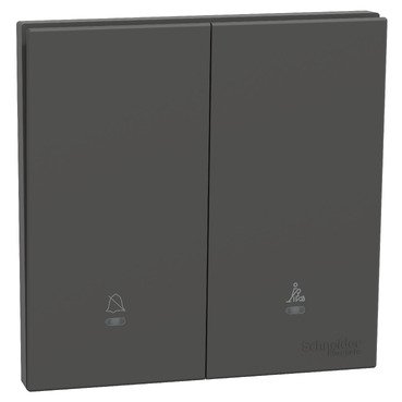 Switch, AvatarOn C, 16AX, 2 gang, with Neon indicator, with C & P symbol, dark grey (Switch AvatarOn C) is a Schneider Electric product. Designed for reliable performance and long service life. Available across Iraq — contact us for pricing and delivery options.