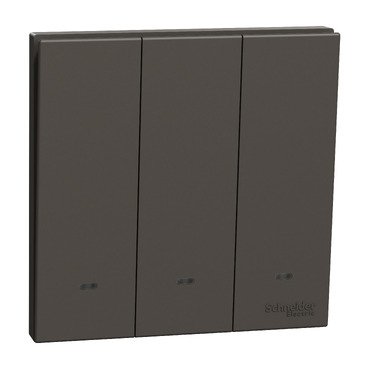 Switch with Fluorescent Locator, AvatarOn C, 2 way, 3 gang, 16AX, 250V, dark grey (Switch with Fluorescent Locator AvatarOn C) is a Schneider Electric product. Designed for reliable performance and long service life. Available across Iraq — contact us for pricing and delivery options.