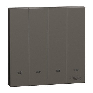 Switch with Fluorescent Locator, AvatarOn C, 2 way, 4 gang, 16AX, 250V, dark grey (Switch with Fluorescent Locator AvatarOn C) is a Schneider Electric product. Designed for reliable performance and long service life. Available across Iraq — contact us for pricing and delivery options.