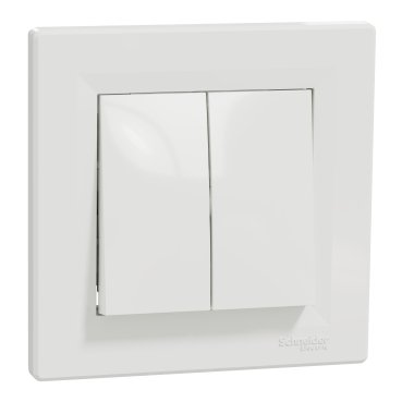 Asfora - double 1pole pushbutton - 10A screwless terminals, white (Asfora) is a Schneider Electric product. Designed for reliable performance and long service life. Available across Iraq — contact us for pricing and delivery options.