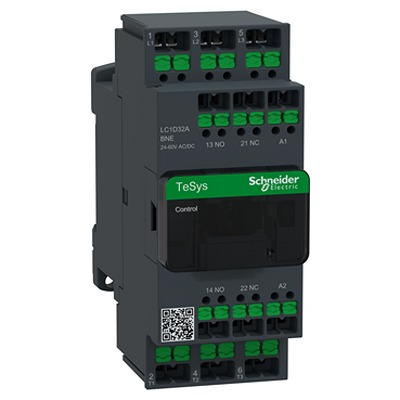 Schneider Electric TeSys Deca Contactor, 60V ac/dc Coil, 3-Pole, 40 A, 15 VA 60V, 1 NO/1 NC, 690V ac