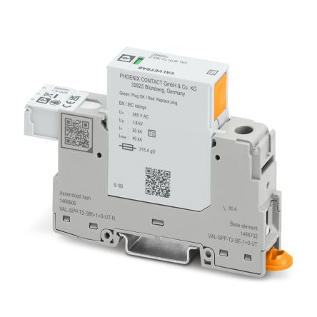 Phoenix Contact, VAL-SPP Surge Arrester 385V ac Maximum Voltage Rating Type 2 Arrester