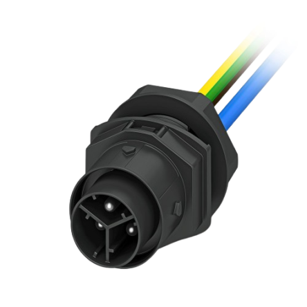 Phoenix Contact Connector, 3 Contacts, Front, Plug, Male, IP66, IP68, IP69K, IPD W Series