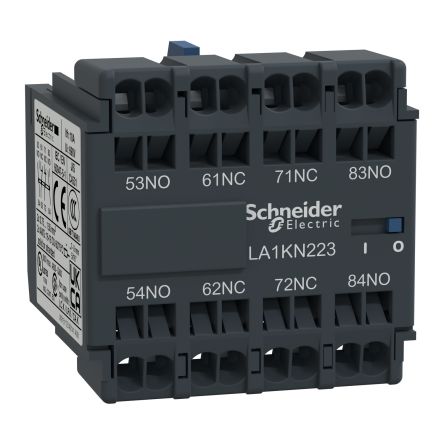 Schneider Electric Auxiliary Contact Block, TeSys K 4 NC With Spring Terminal Terminal, 10A, 690V, LA1KN043