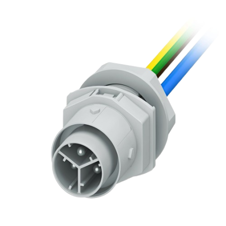 Phoenix Contact Connector, 3 Contacts, Front, Plug, Male, IP66, IP68, IP69K, IPD W Series