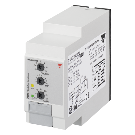 Carlo Gavazzi PMC01 Series Plug-in Timer, 2-Contact 230V ac, SPDT Switch Configuration