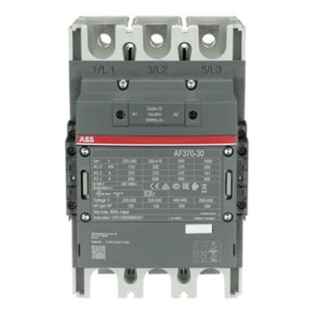 ABB 1SF Block Contactor, 100V ac/dc, 250 V ac/dc Coil, 3-Pole, 200 kW, 3 NO/0 NC